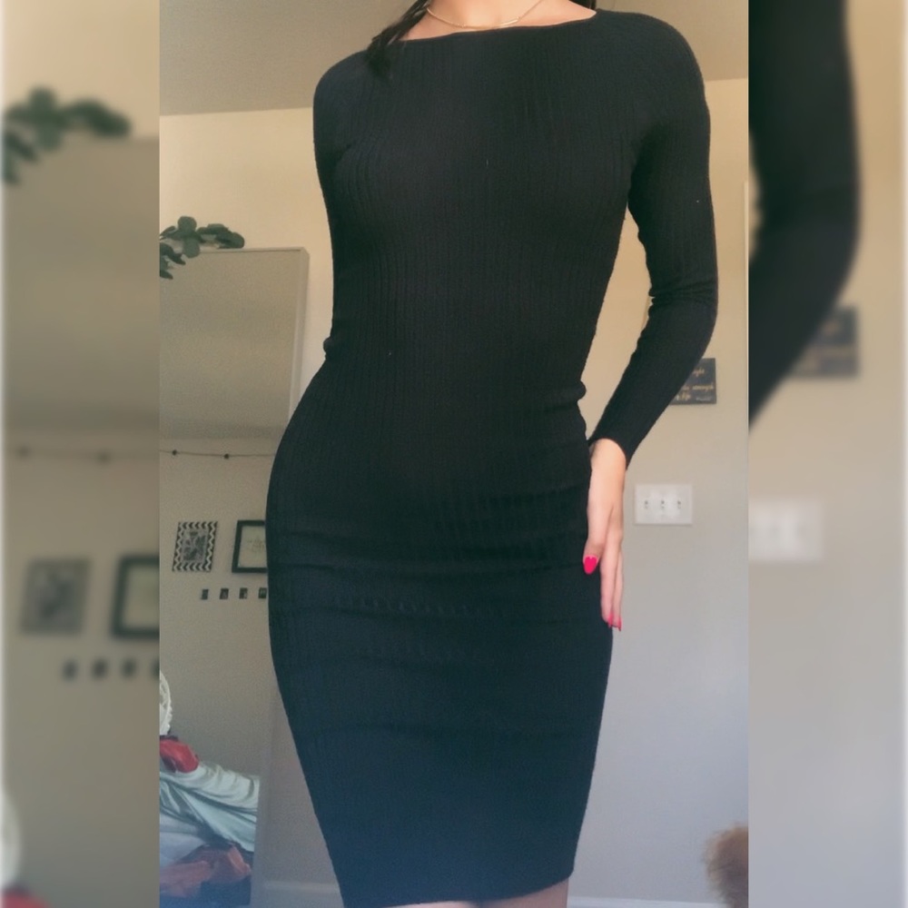 Black Sweater Dress XS